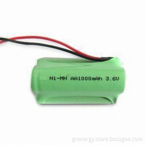 3.6V NiMH Battery Pack with 1,000mAh Nominal Capacity, Used in Cordless Phone